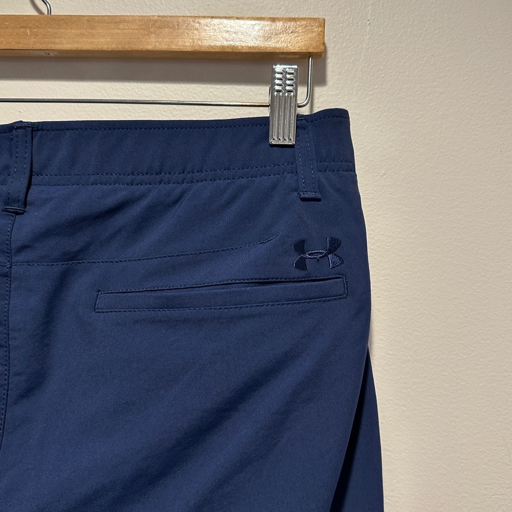 Under Armour Golf Pants Mens‎ 34x29 Navy Blue Tapered Leg Performance Chino - Picture 5 of 9